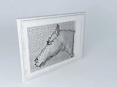 3d Racehorse Sculptured Free 3D model