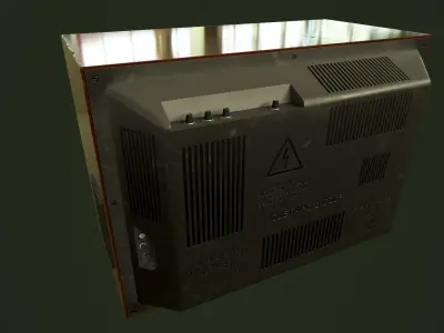 Soviet tv Chayka-206 Free low-poly 3D model