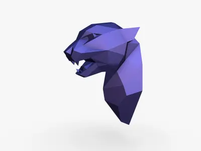 Cheetah head 3D print model