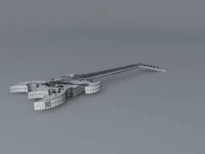 Red rock guitar Free 3D model