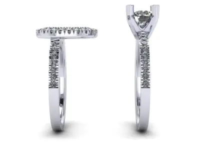 stackable wedding engagement ring 3D print model Free 3D print model