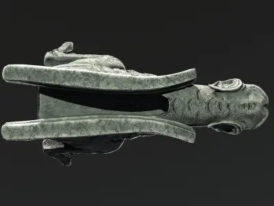 Waterspout Gargoyle Simargl Low-poly 3D model