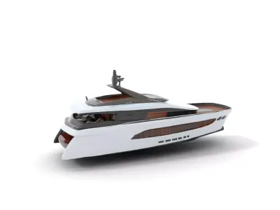 Modern Luxury Yacht model pack Low-poly 3D model