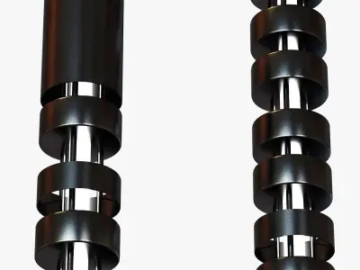 Serge Mouille Totem Floor Lamp 3D model