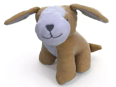 Plush Dog  - Low and High Poly Versions Low-poly 3D model