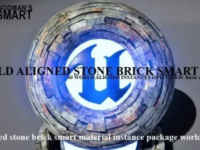 Optimized Stone Brick World Aligned Materials 3D model