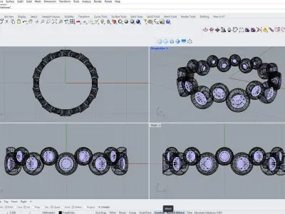 Eternity Round Diamonds Ring 3D model