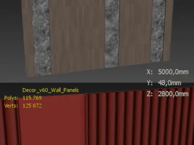 Decorative V60 Wall Panels 3D model
