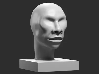 human head modern sculpture 3d print model 101 3D print model