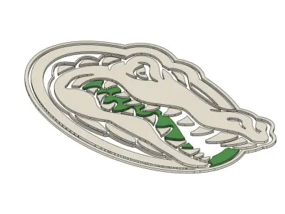 gators wall logo Free 3D model