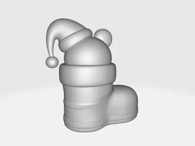 Christmas Cartoon Mouse Boot Ornament Cute Holiday Decoration 3D print model