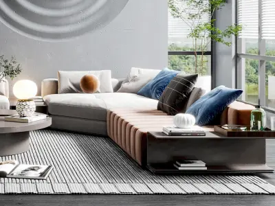 Modern coffee and sofa table 3D model