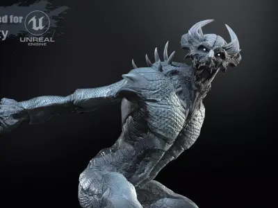 DemonT Low-poly 3D model