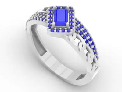 Jewelry Diamond Ring Model RG65 Free 3D print model