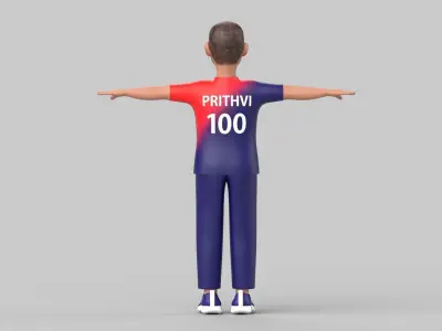 Prithvi Shaw 3D model