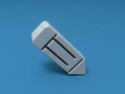 Draw pencil Low-poly 3D model