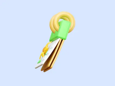 Spring Season 3D Illustration Low-poly 3D model