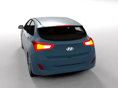 HYUNDAI I30 LOWPOLY Low-poly 3D model