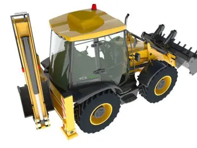 Tracteur  Low-poly 3D model