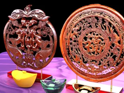 Chinese fu carving pattern  3D model