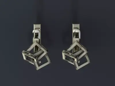  Earrings futuristic  for CNC or 3D print model