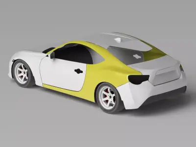 86 ZN6 Rear Quarter Panels Exterior Surfaces - 3D Laser-Scanned 3D model