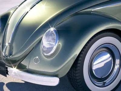 Vokswagen Beetle 1950 3D model