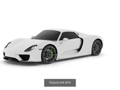 Supercar Collection Porsche Bugatti  3D Model Pack