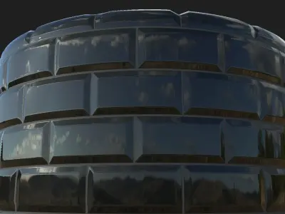 Black Tile PBR material Texture