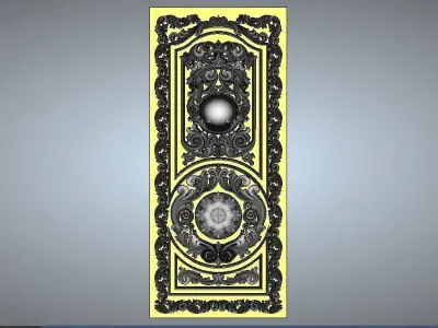 door classical decoration 3D model