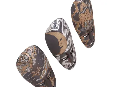 African masks  3D model