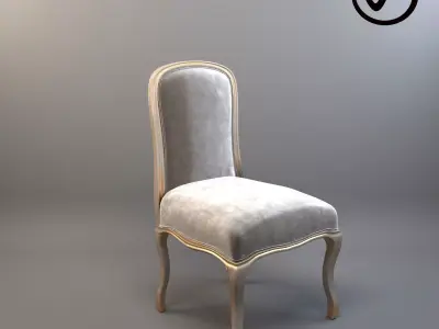 velvetchair dining chair Free low-poly 3D model