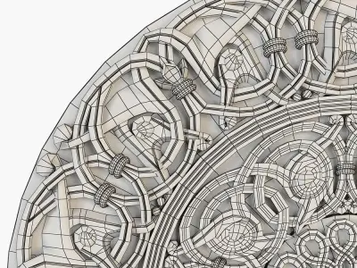 decorative rosette for cnc 3D model