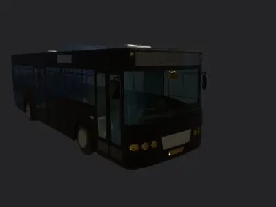 Bus with 5 Diff Textures Optimized for Unreal Engine And Unity Low-poly 3D model