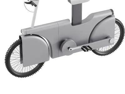 Electric bicycle Low-poly 3D model