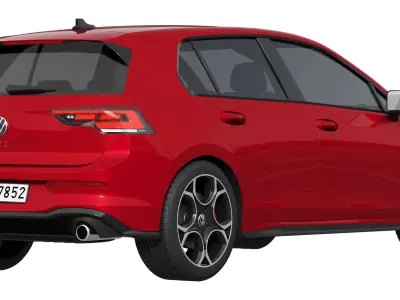 Volkswagen Golf GTI 2024 3D model purchase