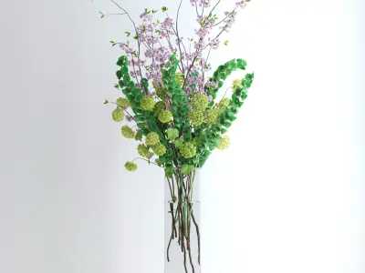 Viburnum plus Moluccella and Cherry blossom  3D model