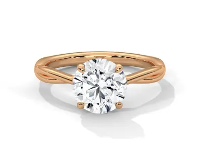 solitaire ring with detail images and 360 render video 22 3D print model
