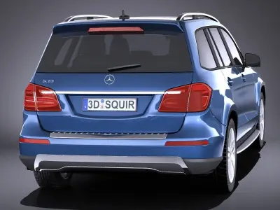Mercedes-Benz GL-Class 2014 VRAY 3D model
