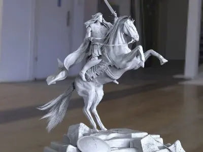 Generals Charge Horse and General 3D model