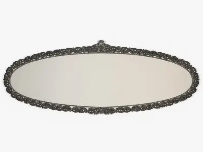 Oval classic mirror 3D model