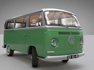 VOLKSWAGEN COMBI TYPE 2 1968 3D model