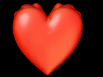 Cute Heart Face Valentines Day Gift 3D print model