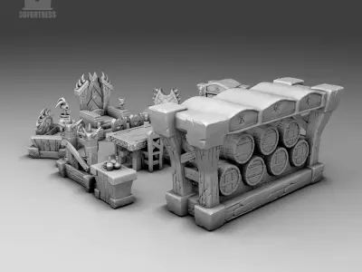 Furniture for the tavern 3D print model