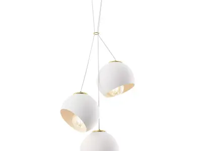 SOFT CERAMIC CLUSTER CHANDELIER 3D model