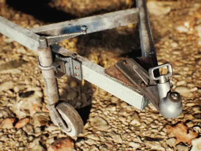 Physics-Based Destructible Vehicle Trailer Low-poly 3D model