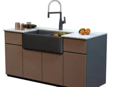 Kitchen Island Rivanna Ikon Low-poly 3D model