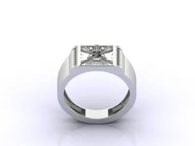 Print Ready STL 3DM  Gents Rings Diamond Men Ring  3D print model 200
