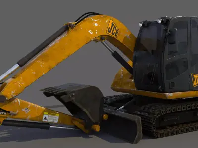 JCB excavator  3D model