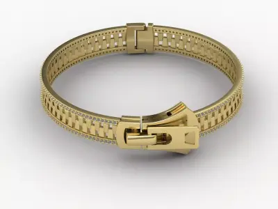 Zipper Bangle 03 3D print model